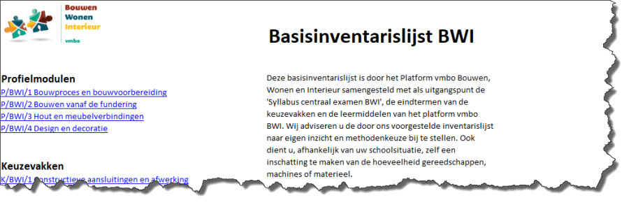 Basisinventarislijst vmbo BWI