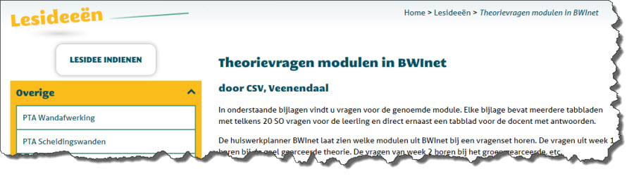 Nieuwe lesideeën in Community