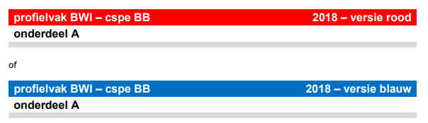 CSPE in rode en blauwe versie
