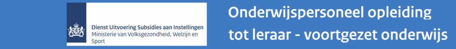 Subsidie opleiding onderwijspersoneel tot leraar