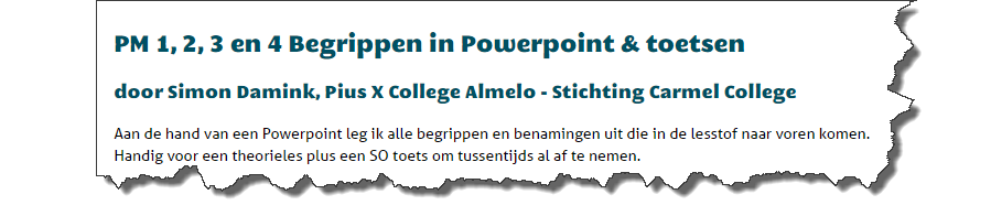 Powerpoints met begrippen profielmodulen