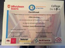 College de Brink Certificaat 2