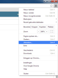 Print in Google Chrome