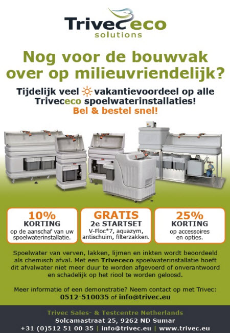 Spoelwaterinstallatie verf advertentie